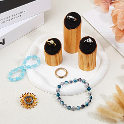 3Pcs 3 Sizes Wood Jewelry Finger Ring Displays Stands&nbsp;RDIS-WH0011-36A-01