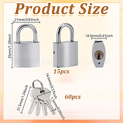 15Pcs Steel Electric Box Locks&nbsp;AJEW-GA0009-56