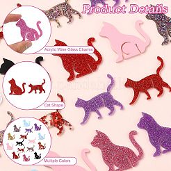 32Pcs 16 Styles Acrylic Wine Glass Charms&nbsp;AJEW-CJ0001-68