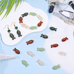 60Pcs 4 Colors Glass Beads&nbsp;GLAA-SC0003-46