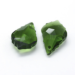 Faceted Glass Pendants&nbsp;X-GLAA-F068-C01