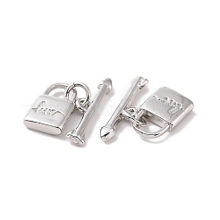 Rack Plating Brass Toggle Clasps&nbsp;ZIRC-C042-12P