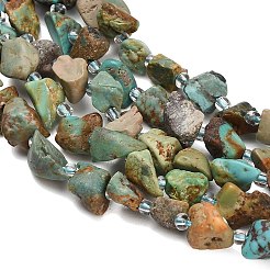 Raw Rough Natural HuBei Turquoise Beads Strands&nbsp;G-A322-B03-01