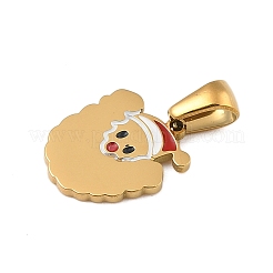 Christmas Theme 304 Stainless Steel Pendants&nbsp;STAS-R007-01U-G