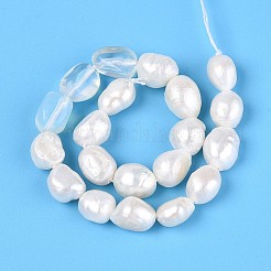 Opalite Nuggets & Cultured Freshwater Pearl Beads Strands&nbsp;PEAR-N023-01A-18