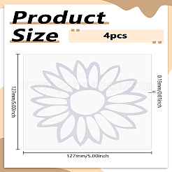 4Pcs Sunflower Adhesive Paper Stickers&nbsp;STIC-LP0001-11A