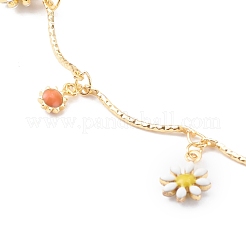 Brass Enamel Charm Anklets&nbsp;AJEW-AN00396