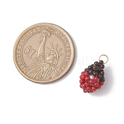 Glass Seed Beaded Acorn Pendants&nbsp;PALLOY-MZ00957-02