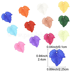 360Pcs 11 Colors Autumn Theme Transparent Frosted Acrylic Pendants&nbsp;MACR-YW0004-03