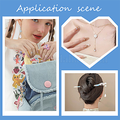 64Pcs 8 Style ABS Plastic Imitation Pearl Pendants&nbsp;FIND-PH0010-94