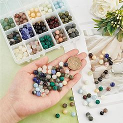 375Pcs 15 Styles Natural & Synthetic Gemstone Beads&nbsp;G-NB0003-87