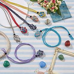 Braided Waxed Cotton Thread Cords Macrame Pouch Necklace Making&nbsp;AJEW-SW00022-15