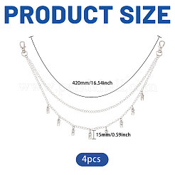 4Pcs Brass Chain Belts&nbsp;HJEW-CA00099