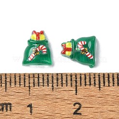 Green Christmas Series Resin Cabochons&nbsp;CRES-Q006-02D