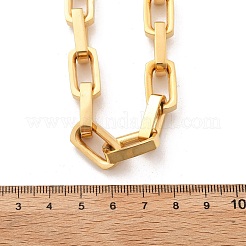 304 Stainless Steel Paperclip Chain Necklaces for Women Men&nbsp;NJEW-A033-02G