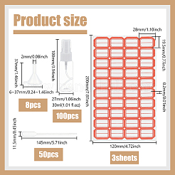 100Pcs Empty Portable PET Spray Bottles&nbsp;AJEW-GO0005-37