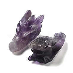Natural Gemstone Healing Dragon Head Figurines&nbsp;DJEW-L010-05