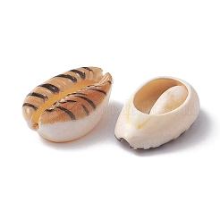 Printed Natural Cowrie Shell Beads&nbsp;SHEL-YW0001-02