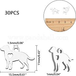 304 Stainless Steel Puppy Charms&nbsp;STAS-UN0003-82