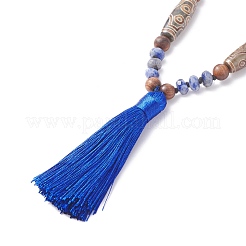 108 Mala Beads Necklace with Tassel&nbsp;NJEW-JN03791
