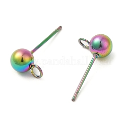 Ion Plating(IP) 304 Stainless Steel Stud Earring Findings&nbsp;STAS-P099-04RC