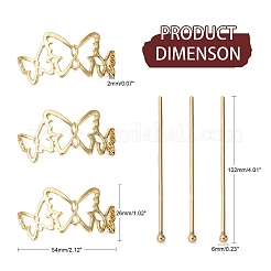 Alloy Hair Sticks&nbsp;OHAR-Z001-04G