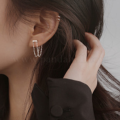 Stick Brass Cable Chain Stud Earrings&nbsp;FS-WGC480B-01