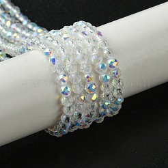 Electroplated Glass Beads Strands&nbsp;EGLA-P055-01B-AB01