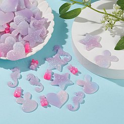 60Pcs 5 Style Opaque Resin Cabochons&nbsp;CRES-PH0003-40