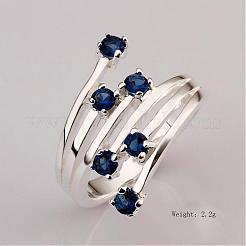 Simple Fashion Style Brass Hollow Cubic Zirconia Rings&nbsp;RJEW-EE0001-076P01-F