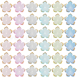 180Pcs 6 Colors Transparent Acrylic Bead Caps&nbsp;TACR-PA0001-08