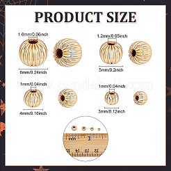 120Pcs 4 Styles Brass Beads&nbsp;KK-PH0013-41
