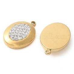 Polymer Clay Rhinestone Pendants&nbsp;STAS-Q345-04G-01