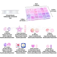 DIY Acrylic Round Beads Stretch Bracelet Making Kits&nbsp;DIY-FS0008-77