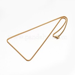 304 Stainless Steel Box Chain Necklaces&nbsp;NJEW-E026-11G