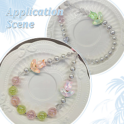 72Pcs 18 Styles Transparent Plastic Beads&nbsp;OACR-SP0001-38