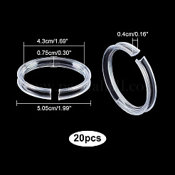 20Pcs Small Transparent Shelf Bangle Organizer Bracelet Displays Stand Jewelry Holder&nbsp;BDIS-PH0001-04