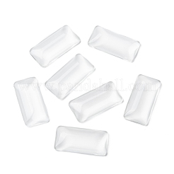 Transparent Rectangle Glass Cabochons&nbsp;GGLA-R025-38x19