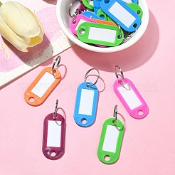 30Pcs 6 Colors Plastic Badge Holders with Iron Rings&nbsp;FIND-YW0005-02