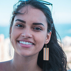 DIY Two Tone 3D Printed Drop Earring Making Kit&nbsp;DIY-FW0001-18