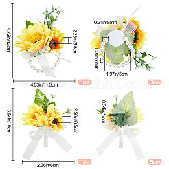 Silk Cloth Imitation Flower Wrist&nbsp;AJEW-CP0001-38