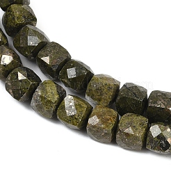 Natural Epidote with Pyrite Beads Strands&nbsp;G-H078-C41-6mm