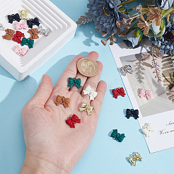 32Pcs 8 Colors Spray Printed Alloy Connector Charms&nbsp;FIND-ME0001-44