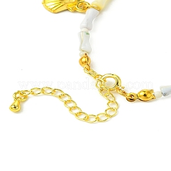 Starfish & Cross & Shell Alloy Charm Bracelet&nbsp;BJEW-FS00015