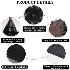 95% Polyester & 5% Spandex Mesh Fabrics&nbsp;DIY-WH20050-03B