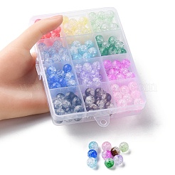 216Pcs 12 Colors Transparent Crackle Acrylic Beads&nbsp;CACR-YW0001-05