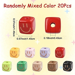 20Pcs Baking Paint Opaque Acrylic Beads&nbsp;OACR-YW0004-29