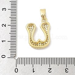 Brass Micro Pave Cubic Zirconia Pendants&nbsp;ZIRC-C012-01G-21