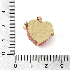 Brass Enamel Prayer Box Pendants&nbsp;KK-CJC0013-17G-02