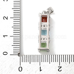 Brass Micro Pave Cubic Zirconia Pendants&nbsp;KK-A295-07P